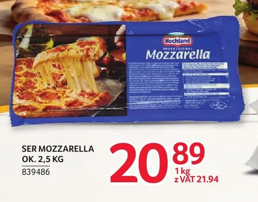Ser Mozzarella Hochland Professional promocja w Selgros