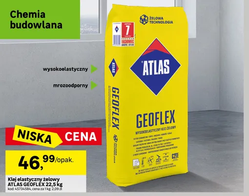 Klej elastyczny żelowy Atlas Geoflex promocja w Leroy Merlin
