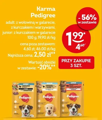 Karma Pedigree junior z kurczakiem w galarecie promocja w Żabka