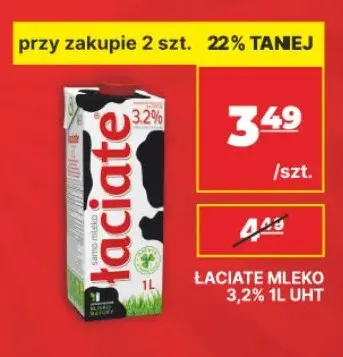 Mleko UHT Łaciate 3,2% promocja w API Market