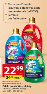 Żel do prania Waschkönig, wybrane rodzaje promocja w Auchan