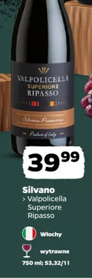 Wino czerwone wytrawne Silvano Valpolicella Superiore Ripasso promocja w Netto