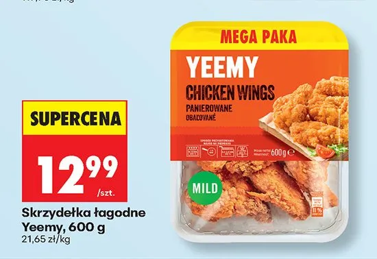 Skrzydełka łagodne Yeemy promocja w Biedronka