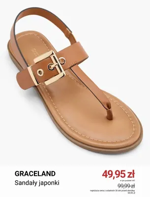 Sandały japonki Graceland promocja w Deichmann