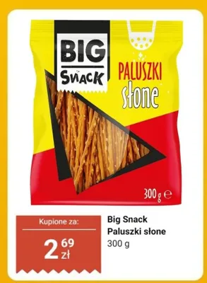 Paluszki słone Big Snack promocja w Dino