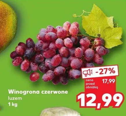 Winogrona czerwone luzem promocja w Kaufland