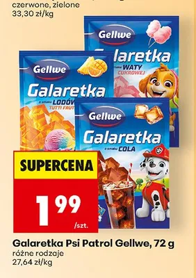Galaretka o smaku cola Psi Patrol Gellwe promocja w Biedronka