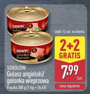 Gulasz angielski/golonka wieprzowa promocja w Aldi