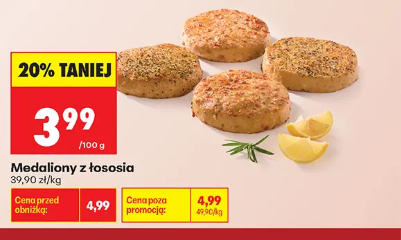 Medaliony z łososia promocja w Biedronka