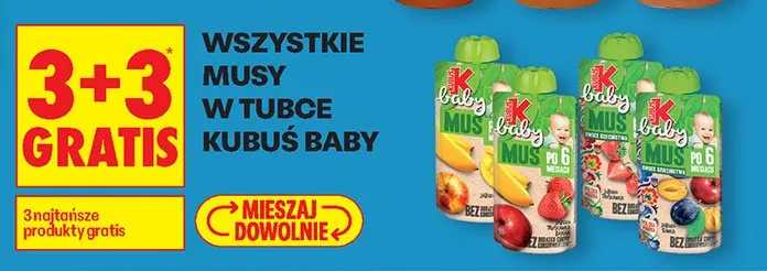 Wszystkie musy w tubce 3+3 GRATIS promocja w Biedronka