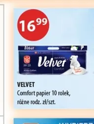 Papier toaletowy Comfort 10-pak Velvet promocja w Drogerie Laboo