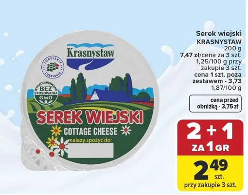 Serek wiejski promocja w Carrefour Market
