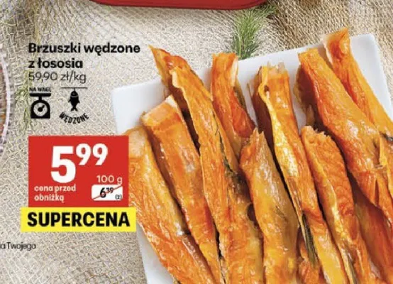 Brzuszki wędzone z łososia promocja w Delikatesy Centrum
