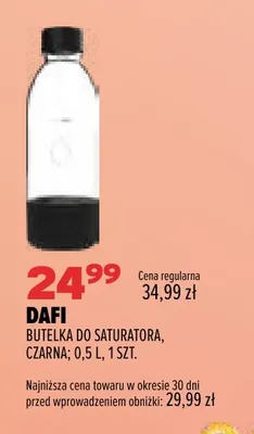 Butelka do saturatora czarna Dafi promocja w Drogerie Natura