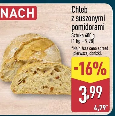 Chleb z suszonymi pomidorami promocja w Aldi