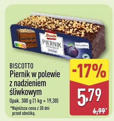 Piernik w polewie z nadzieniem śliwkowym promocja w Aldi