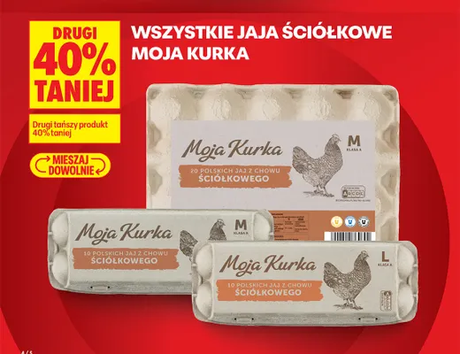 Jajka kurze ściółkowe Moja Kurka promocja w Biedronka