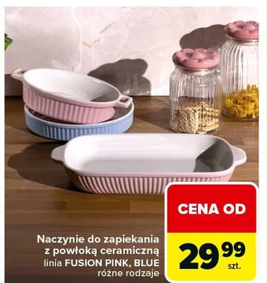 Naczynie do zapiekania z powłoką ceramiczną linia Fusion Pink, Blue różne rodzaje promocja w Carrefour