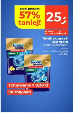 Tabletki do zmywarki Glanz Meister Alles in 1 promocja w Dealz