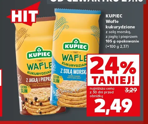 Wafle kukurydziane z jagłą i pieprzem Kupiec promocja w Kaufland