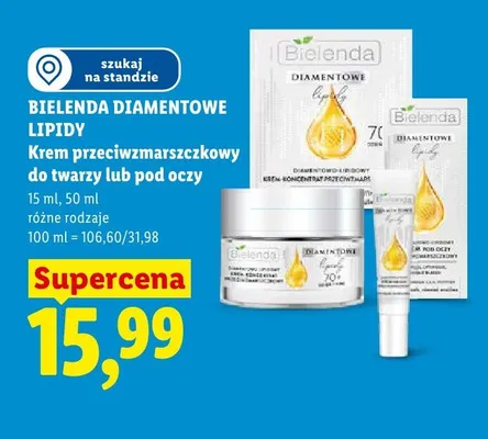Krem do twarzy Bielenda Diamentowe Lipidy 70+ promocja w Lidl