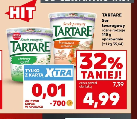 Ser twarogowy łososiowa zatoka Tartare promocja w Kaufland