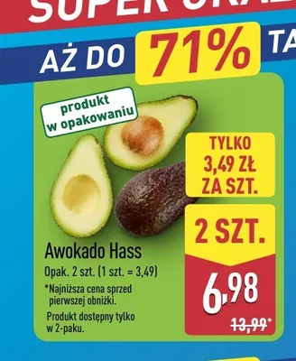 Awokado Hass 2-pak promocja w Aldi