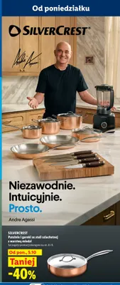 Patelnie i garnki ze stali szlachetnej z warstwą miedzi Silvercrest promocja w Lidl