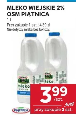 Mleko wiejskie 2% promocja w Stokrotka