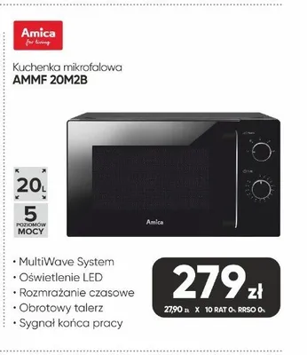 Kuchenka mikrofalowa Amica AMMF 20M2B promocja w Max Elektro