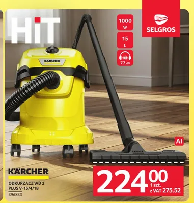 Odkurzacz Kärcher Wd 2 Plus promocja w Selgros