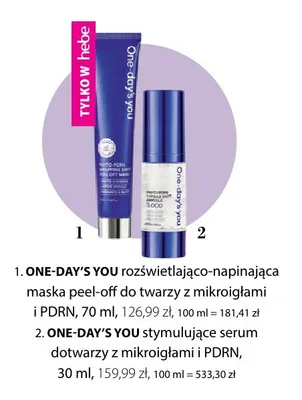 Stymulujące serum do twarzy z mikroigłami i PDRN One-Day's You promocja w Hebe