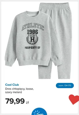 Dres chłopięcy loose szary melanż Cool Club promocja w Smyk
