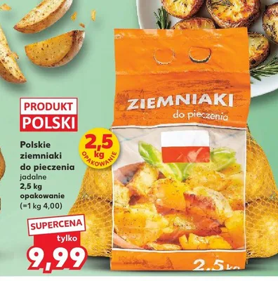 Polskie ziemniaki do pieczenia jadalne 2,5kg opakowanie promocja w Kaufland