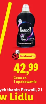 Płyn do prania ciemnych tkanin Perwoll Renew promocja w Lidl