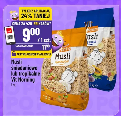 Musli śniadaniowe lub tropikalne Vit Morning promocja w POLOmarket