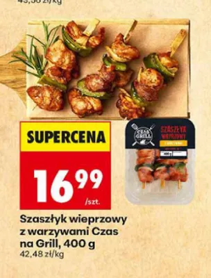 Szaszłyk wieprzowy z warzywami Czas na Grill promocja w Biedronka