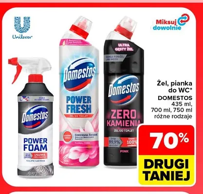 Żel pianka do WC Domestos promocja w Carrefour