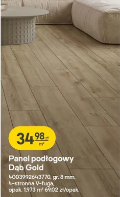 Panel podłogowy Dąb Gold promocja w Castorama