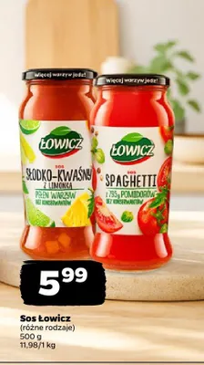 Sos słodko-kwaśny z limonką Łowicz promocja w Netto