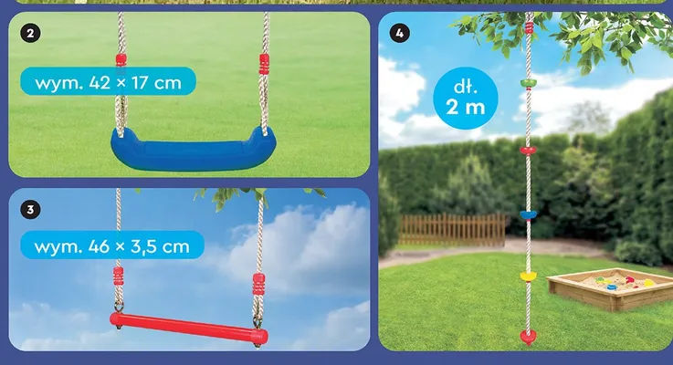 Huśtawka ogrodowa 42x17cm promocja w Biedronka