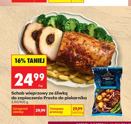 Schab wieprzowy ze śliwką do zapieczenia Prosto do Piekarnika promocja w Biedronka