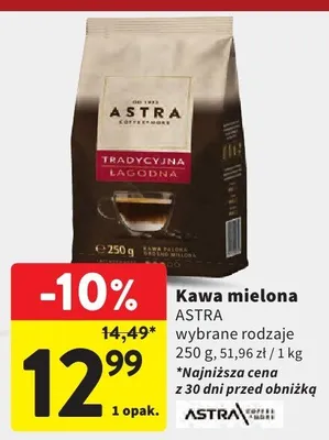 Kawa mielona Astra wybrane rodzaje promocja w Intermarche
