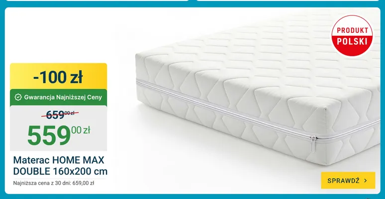 Materac Home Max Double 160x200 cm promocja w ERLI