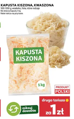 Kapusta kiszona kwaszona wiaderko, folia promocja w Stokrotka