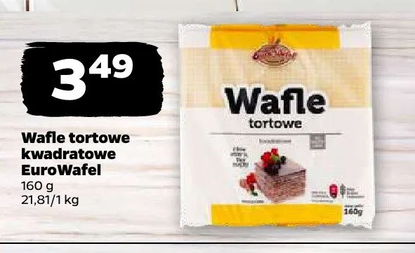 Wafle tortowe kwadratowe EuroWafel promocja w Netto
