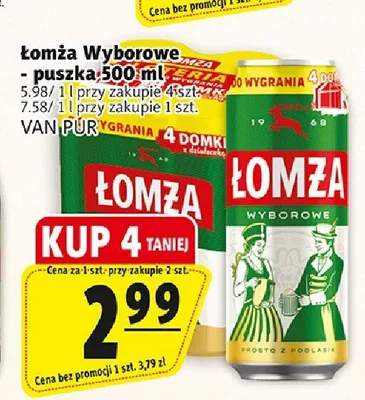 Piwo Łomża Wyborowe promocja w Prim Market