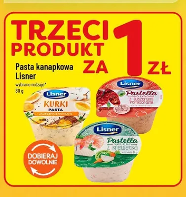 Pasta rybna Pastella z krewetką Lisner promocja w POLOmarket