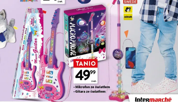 Gitara ze światłem Adar promocja w Intermarche