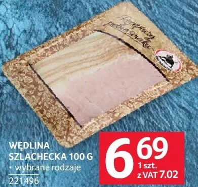 Wędlina szlachecka 100 g promocja w Selgros